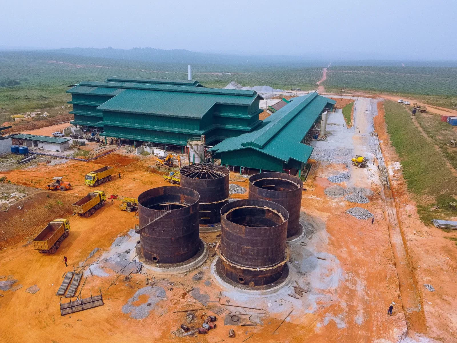 Aerial view of JB Farms 30-tonne-per-hour palm oil mill in Ore, Ondo State
