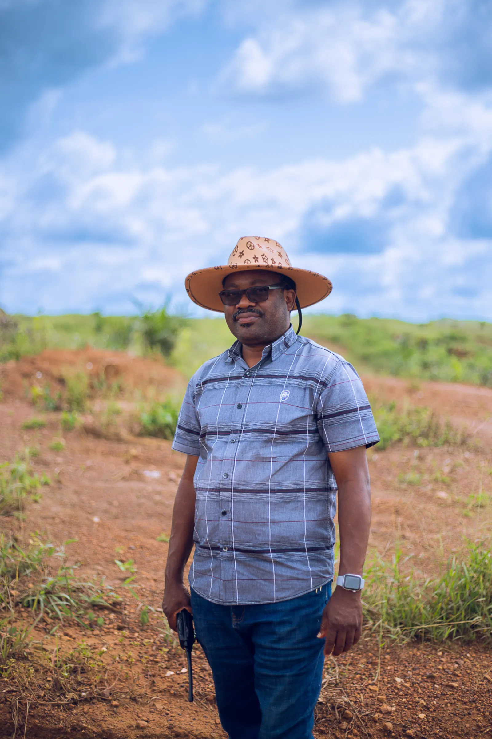 Dr. Awelewa at JB Farms research facility