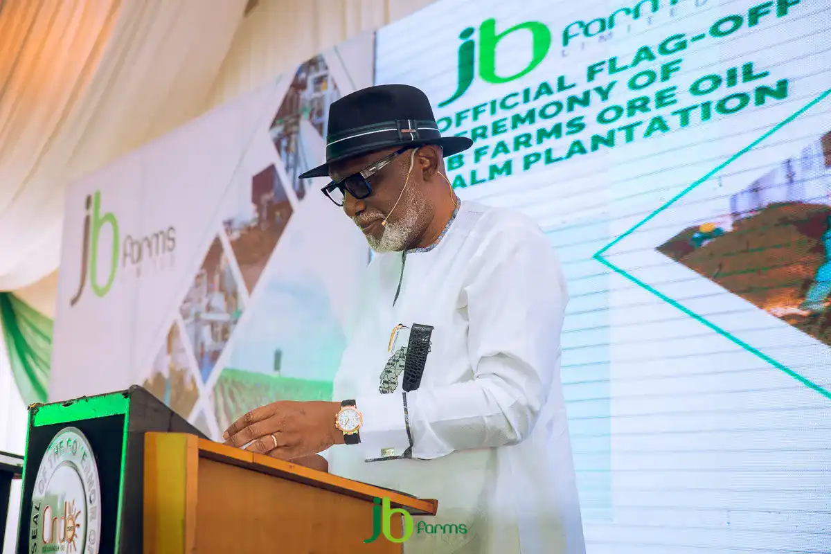 Governor Akeredolu inaugurating JB Farms 10,000-hectare plantation